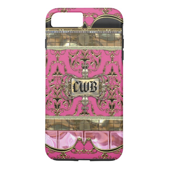 AngelRhyse II Lark Elegant Damask Monogram Case-Mate iPhone Hülle (Rückseite)