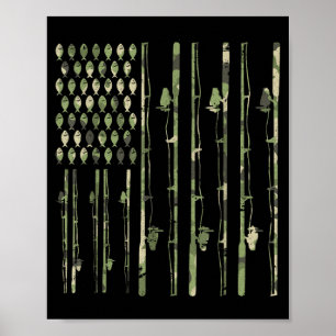 Angelrod Tarnung Amerikanische Flagge Lustiger Ang Poster