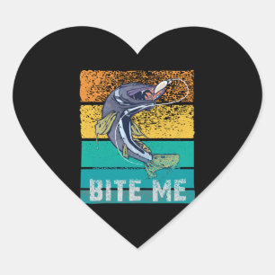Angelrute Angelrute BITE ME Fischerei Herz-Aufkleber