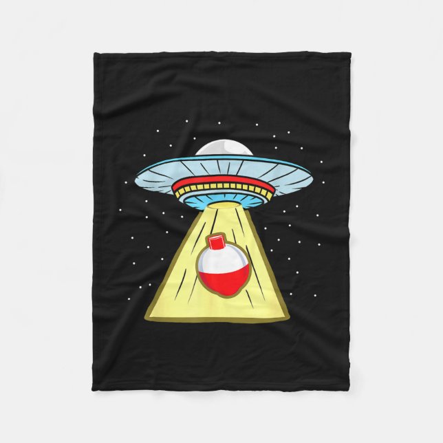 Angelrutscher UFO-Entführung  Fleecedecke (Vorderseite)