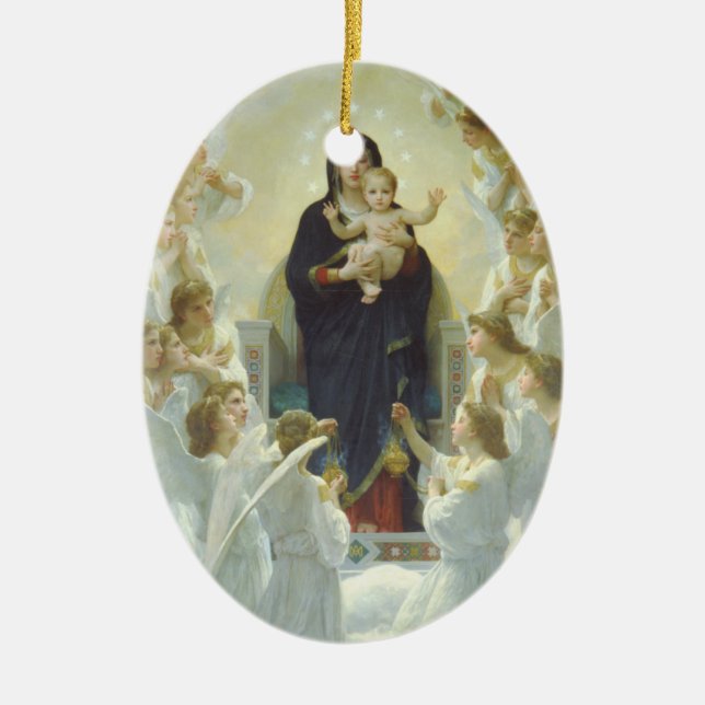 Angels Adore Mary und Jesus Ornament (Vorne)