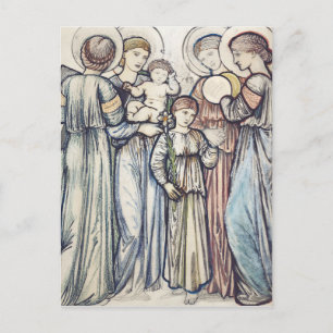 Angels and Children von Sir Edward Burne-Jones Postkarte