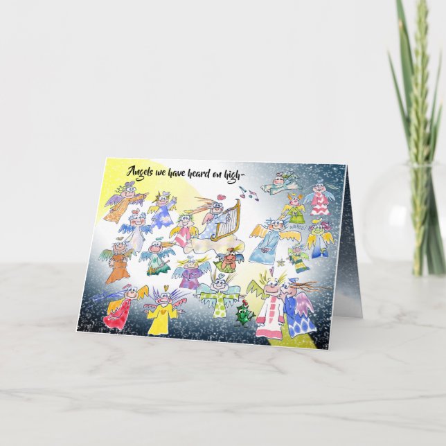 Angels auf Holiday Card Karte (Vorderseite)