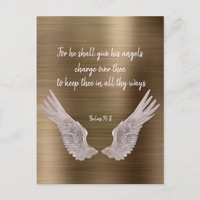 Angels Bible Verse Postkarte (Vorderseite)