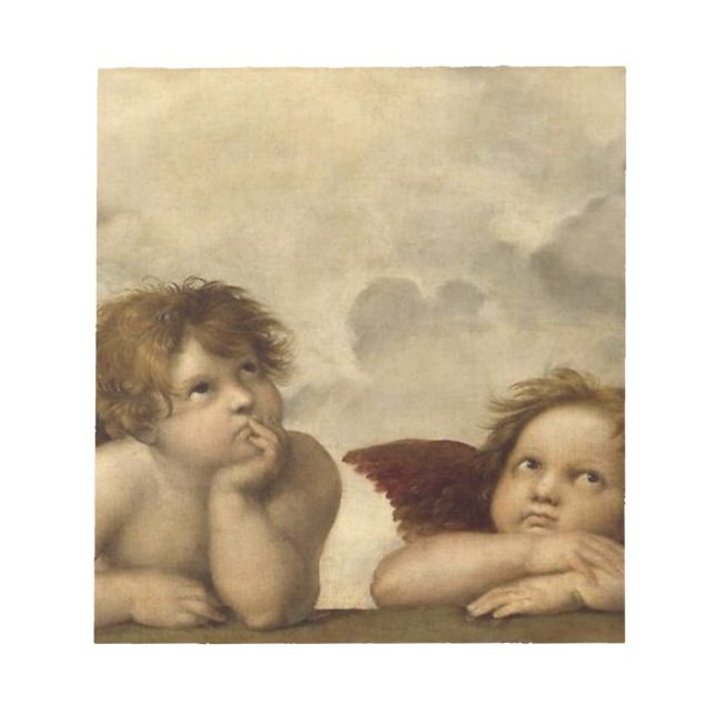 Angels Cherubs Raphael Santi Siena Notizblock (Vorderseite)