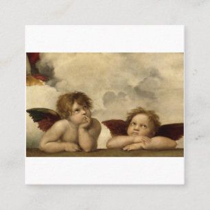 Angels Cherubs Raphael Santi Siena Quadratische Visitenkarte