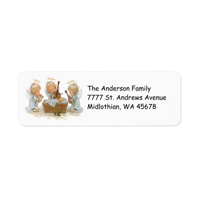 Angels Christmas Return Labels (Vorne)