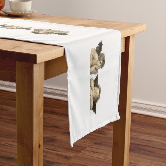 Angels Engel – Madonna Sixtina – Raphael – Vintage Kurzer Tischläufer (Beispiel)