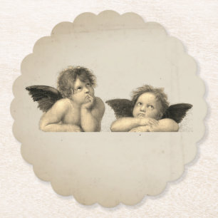 Angels Engel – shabby chic – Raphael – Vintage Untersetzer