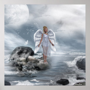 Angels Fae Unicorns Print Poster