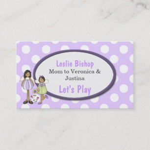 Angels / Fees Custom Mommy Play Date Card Telefonnummerkarte