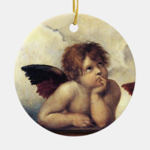 ANGELS / Flügeldrachen ,Wolken Raffaello Sanzio C Keramik Ornament