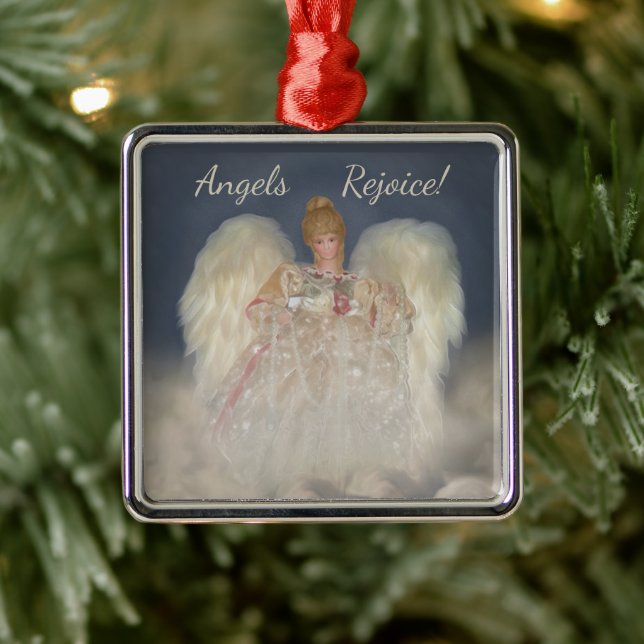Angels Freude Traditionelles Blue Holiday Ornament (Baum)