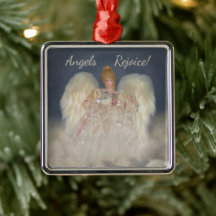 Angels Freude Traditionelles Blue Holiday Ornament