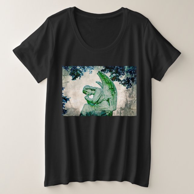 Angels Gedanken Große Größe T-Shirt (Design vorne)