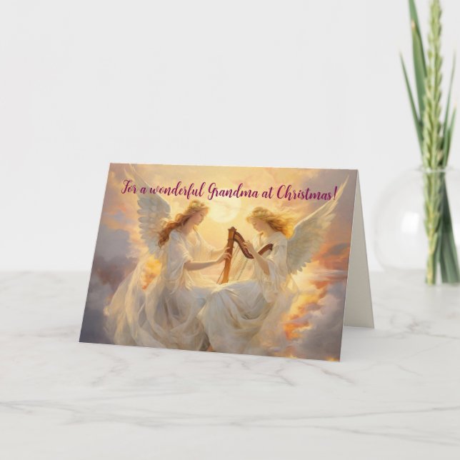ANGELS GRANDMOTHER CHRISTMAS CARD DANKESKARTE (Vorderseite)