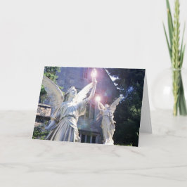 Angels Himmlisch Host Merry Christmas Grußkunst Feiertagskarte