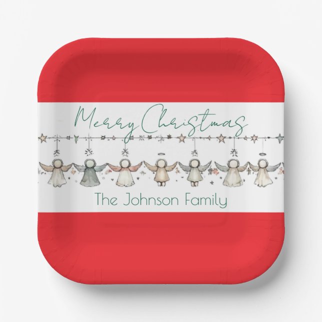 Angels in Celebration Pappteller (Vorderseite)