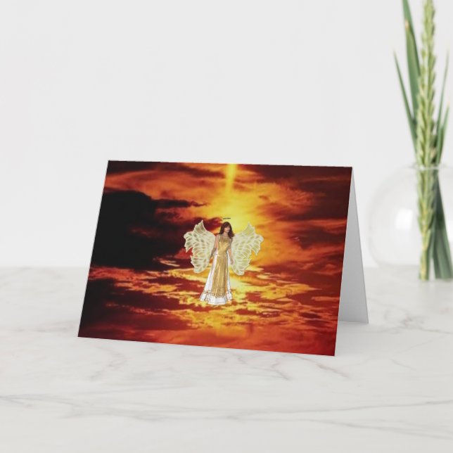 Angels in der Sky Greeting Card Karte (Vorderseite)