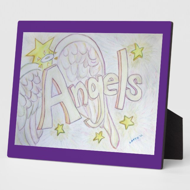 Angels Inspiration Word Malgedicht Plaque Fotoplatte (Seite)