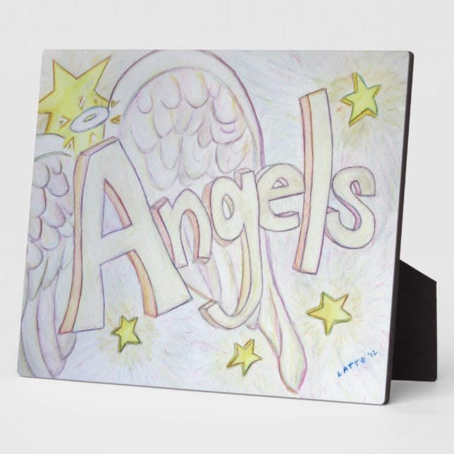 Angels Inspiration Word Malgedicht Plaque Fotoplatte (Seite)