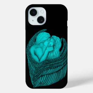 Angels Kissing , Schwarz-Grün-Design Case-Mate iPhone Hülle