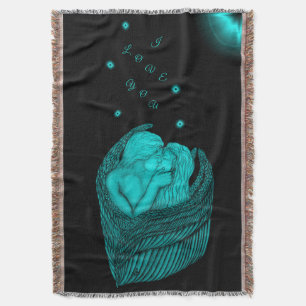 Angels Kissing , Schwarz-Grün-Design Decke