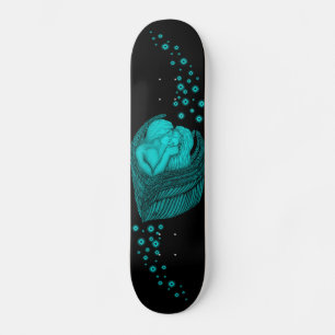 Angels Kissing , Schwarz-Grün-Design Skateboard