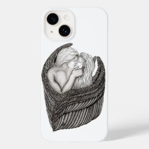 Angels Kissing , Schwarz-Weiß-Design Case-Mate iPhone 14 Hülle