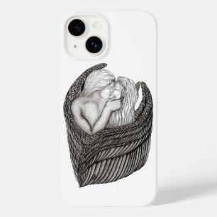Angels Kissing , Schwarz-Weiß-Design Case-Mate iPhone 14 Hülle