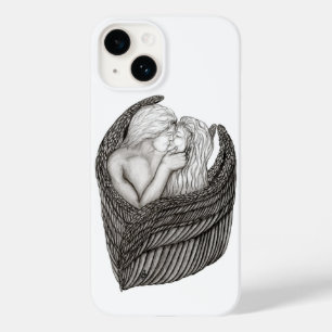 Angels Kissing , Schwarz-Weiß-Design Case-Mate iPhone 14 Hülle