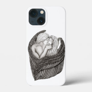 Angels Kissing , Schwarz-Weiß-Design Case-Mate iPhone Hülle