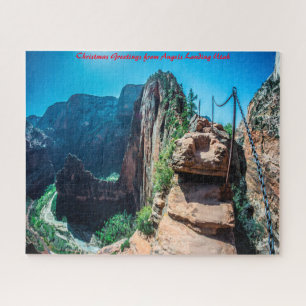 Angels Landing Utah. Weihnachtsgrüße Puzzle