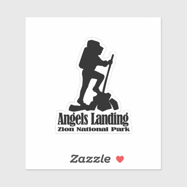 Angels Landing - Zion National Park Aufkleber (Blatt)