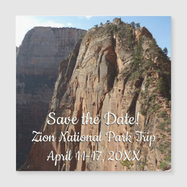 Angels Landung im Zion Nationalpark Magnetkarte (Vorderseite)
