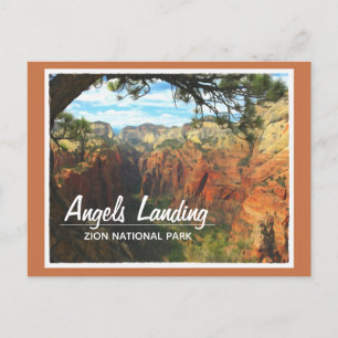 Angels Landung im Zion Nationalpark Postkarte