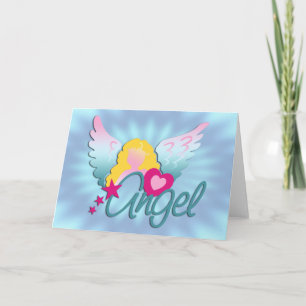 Angels Liebe Blauer Schimmer Feiertagskarte