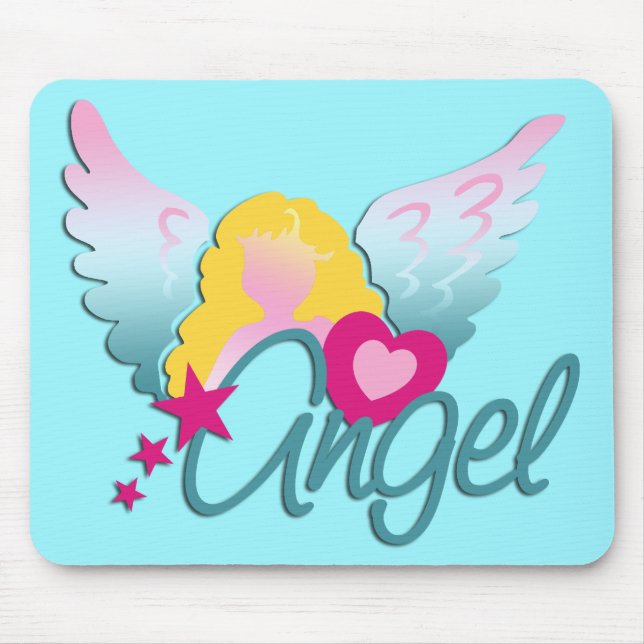 Angels Liebe | Cyan Mousepad (Vorne)