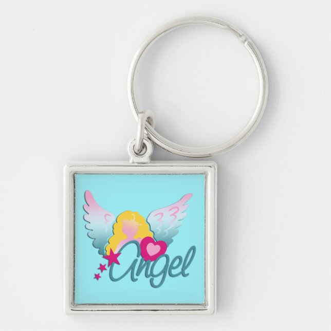 Angels Liebe, Cyan Schlüsselanhänger (Vorne)