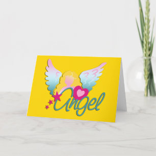 Angels Liebe   gelb Feiertagskarte