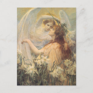Angel's Message von George Swanstatt, Vintag Art Postkarte