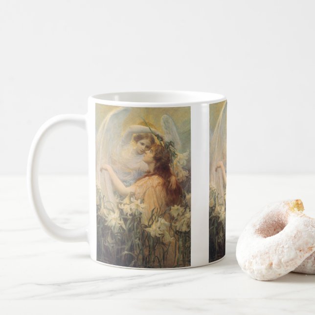 Angel's Message von George Swanstatt, Vintag Art Tasse (Mit Donut)