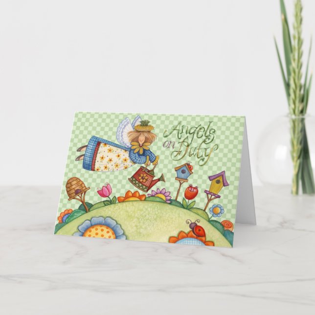 Angels on Duty - Grußkarte Karte (Vorderseite)