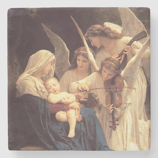 Angels Serenade Mary and Jesus Steinuntersetzer (Vorderseite)