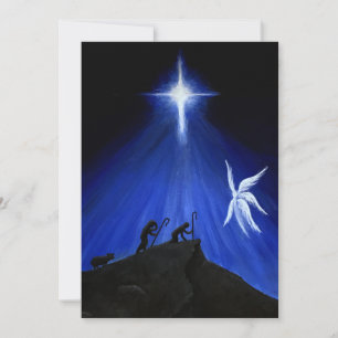 Angels & Shepherds Weihnachtskarte (leere Nachrich Feiertagskarte