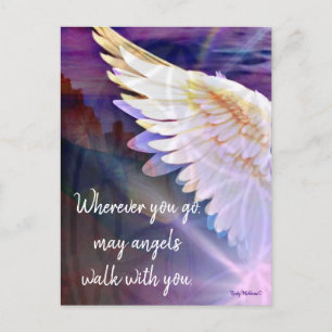Angels Spaziergang mit euch Guardian Angel Wing Qu Postkarte