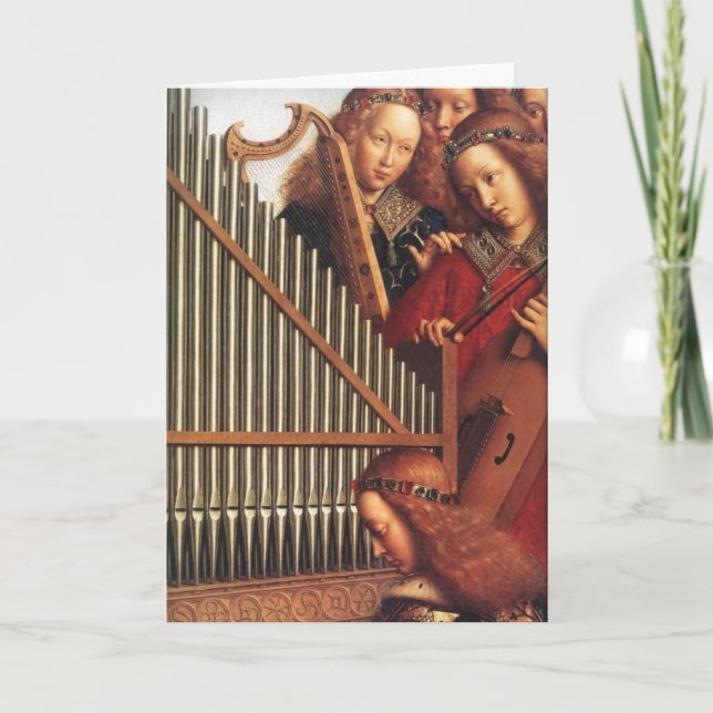 ANGELS SPIELEN MUSIK FEIERTAGSKARTE (Vorderseite)
