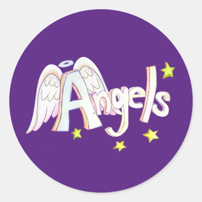 Angels Sticker für Inspirational Word-Sticker-Deca (Vorderseite)