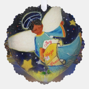 Angels Unaware Paper Ornament Grußkarte