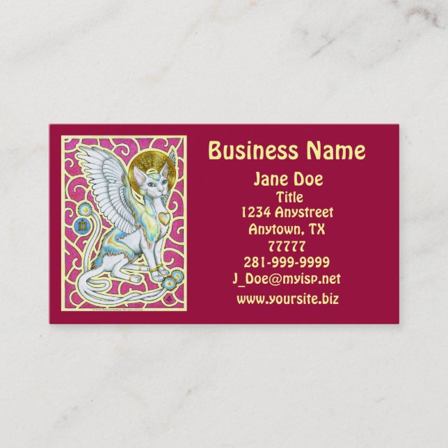 Angels Walk on 4 Paws Business Card Visitenkarte (Vorderseite)